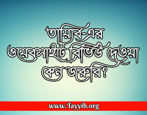 তায়্যিব-এর ওয়েবসাইটে রিভিউ দেওয়া কেন জরুরি?
